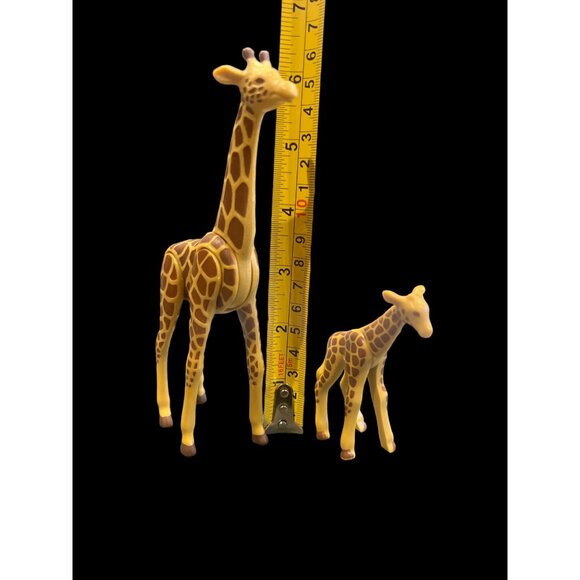 2000s Playmobil Giraffe And Baby Lot, Zoo‎ Animals Wildlife Toy Animals - Picture 3 of 4